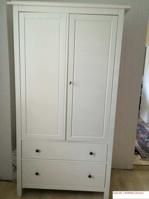 Szafa IKEA LEKSVIK-drewno-HEMNES-FREDERICA-regal-witryna Hemnes