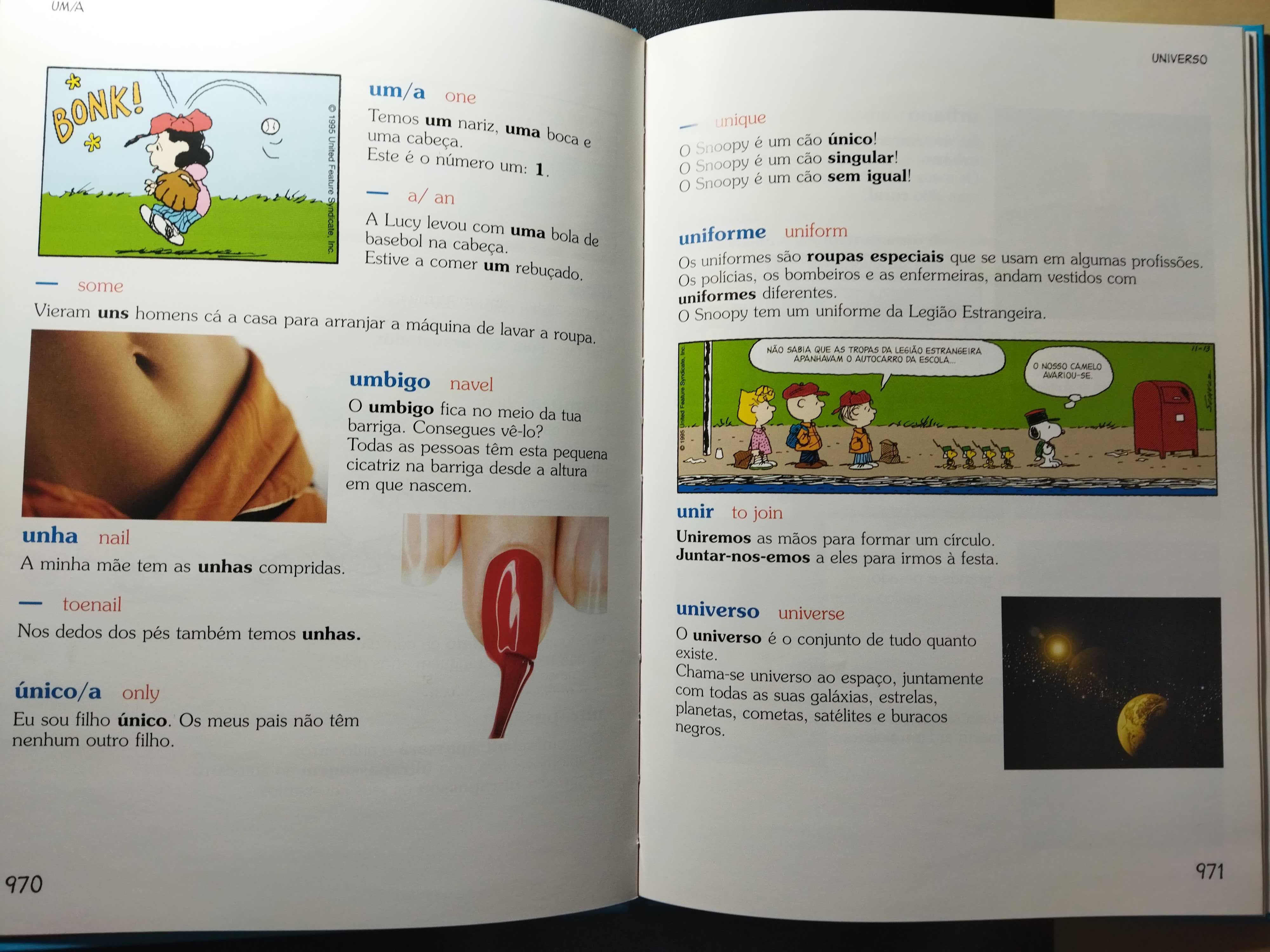 Dicionário infantil-juvenil Charlie brown português/inglês ilustrado
