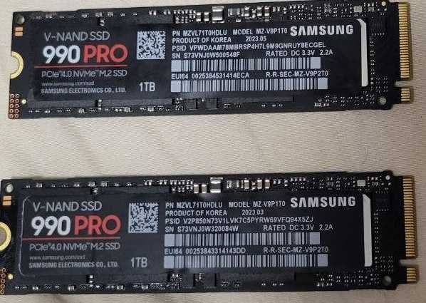 SAMSUNG 990 PRO SSD 1TB PCIe 4.0 M.2 2280, MZ-V9P1T0B/AM