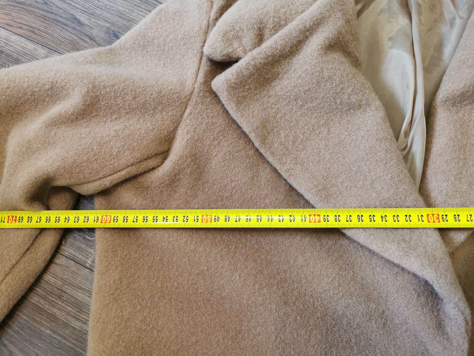 Brązowy płaszcz płaszczyk kurtka kożuszek kożuch miś futro futerko 44
