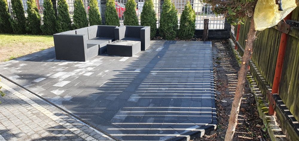 Kostka brukowa brukarstwo układanie kostki brukowej