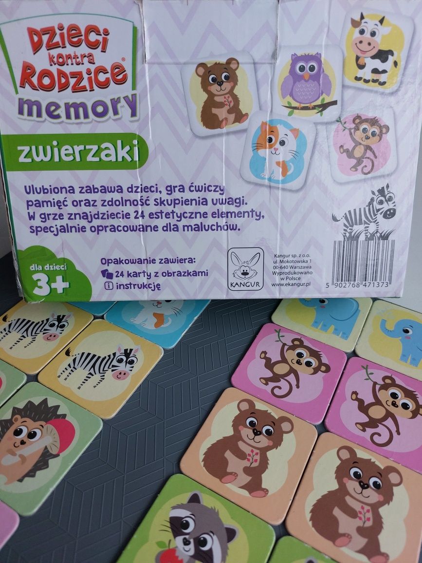 Memory dla dzieci kontra rodzice zwierzaki 3+