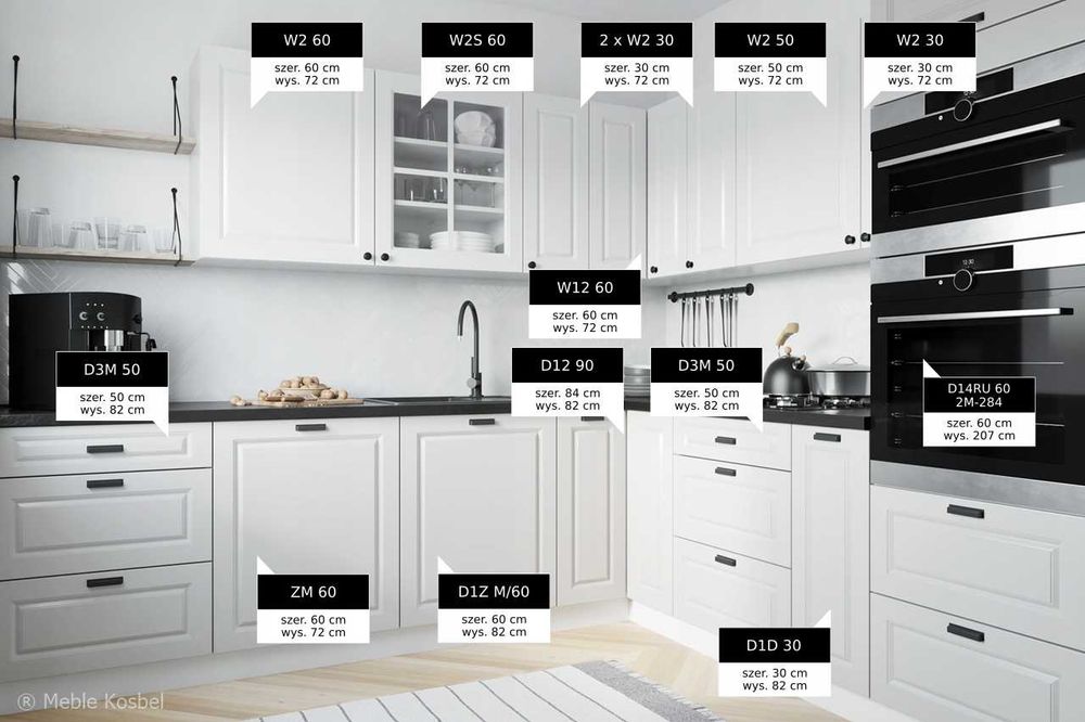 LAKIER Kuchnia CLASSIC meble szafki kuchenne mat TRANSPORT wycena [SK]