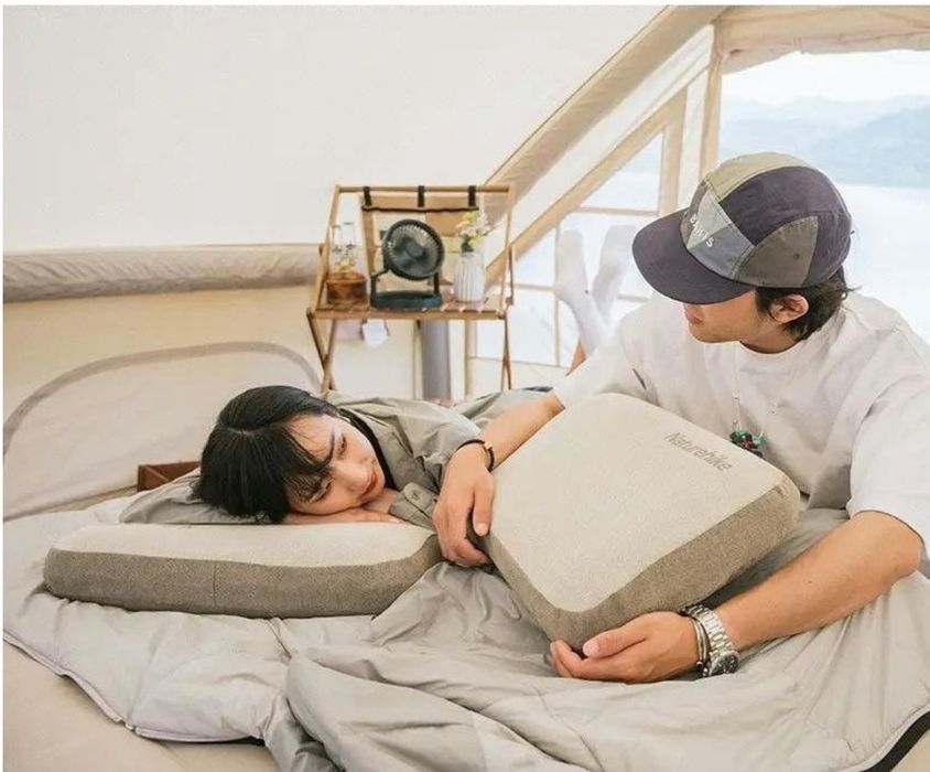 Подушка с памятью прямоугольная Naturehike NH22ZT002, серая