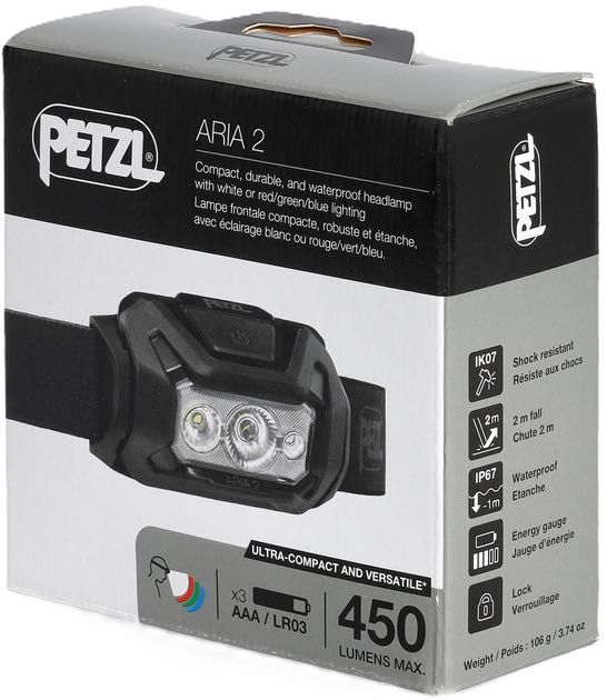 Налобний ліхтар Petzl Aria 2 RGB 450 лм Black