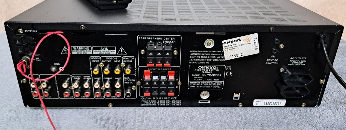 Amplituner ONKYO TX-SV353 z funkcją kina 5.1 + gratis.