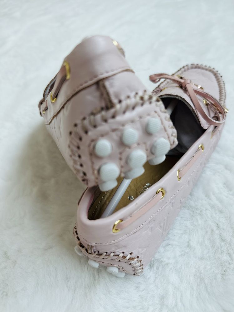 Mokasyny Louis Vuitton - roz. 39 - NOWE- pudrowy róż
