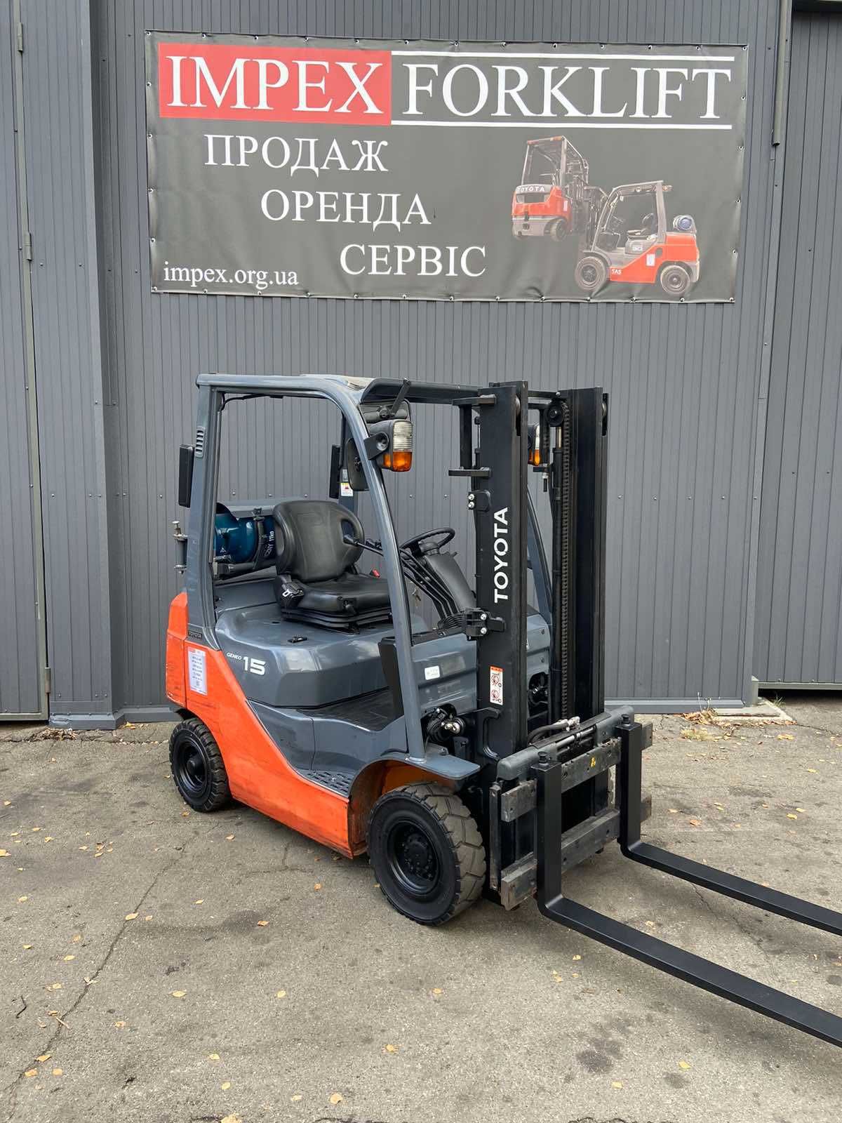 Навантажувач газ-бензин TOYOTA 02-8FGL15, 2019р, погрузчик в наявності