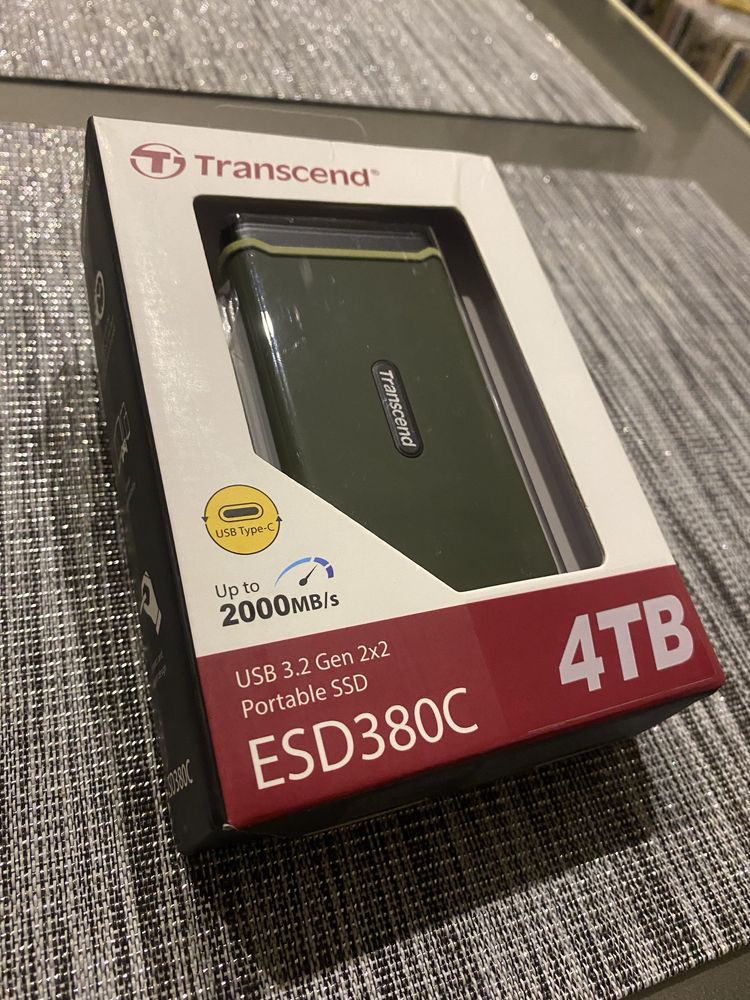 Dysk SSD 4Tb Transcend ESD380C, USB-C USB-A, szybki 2000Mb/s 5 lat gw