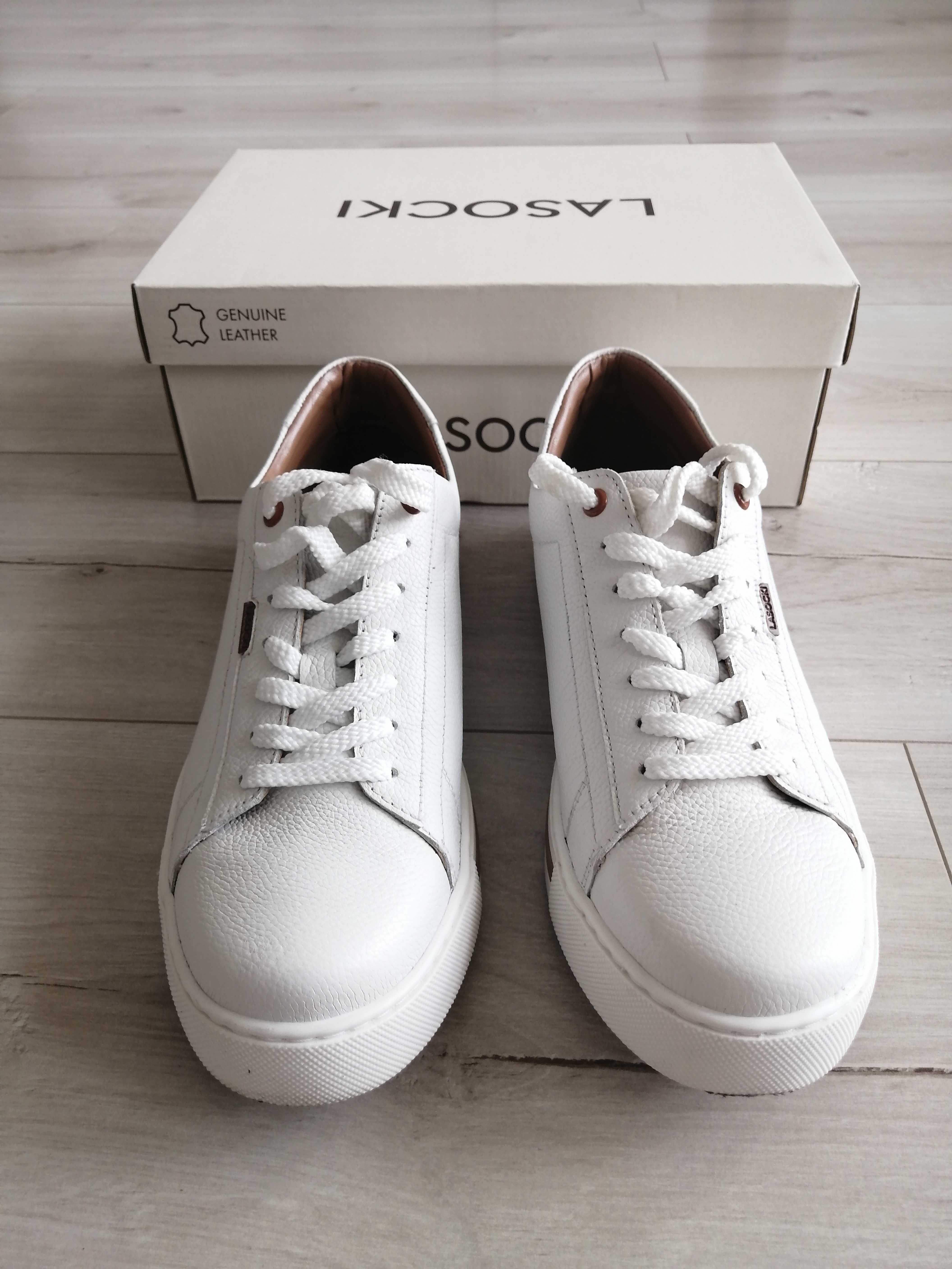 Sneakersy skórzane Lasocki