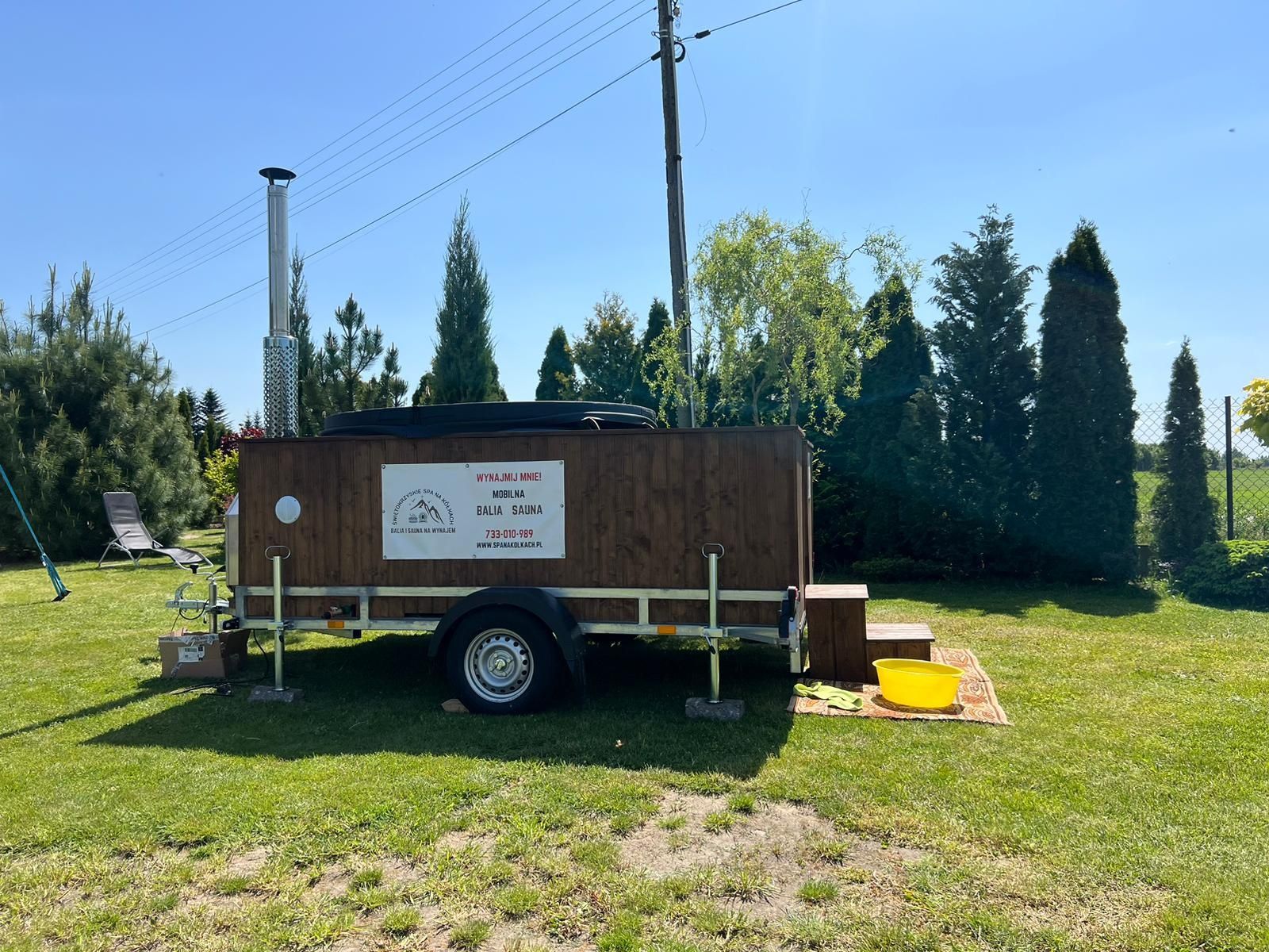 Mobilna Balia jacuzzi wynajem mobilne spa