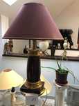 Z domowej kolekcji 17 - Lampa francuska ceramiczna bordowa