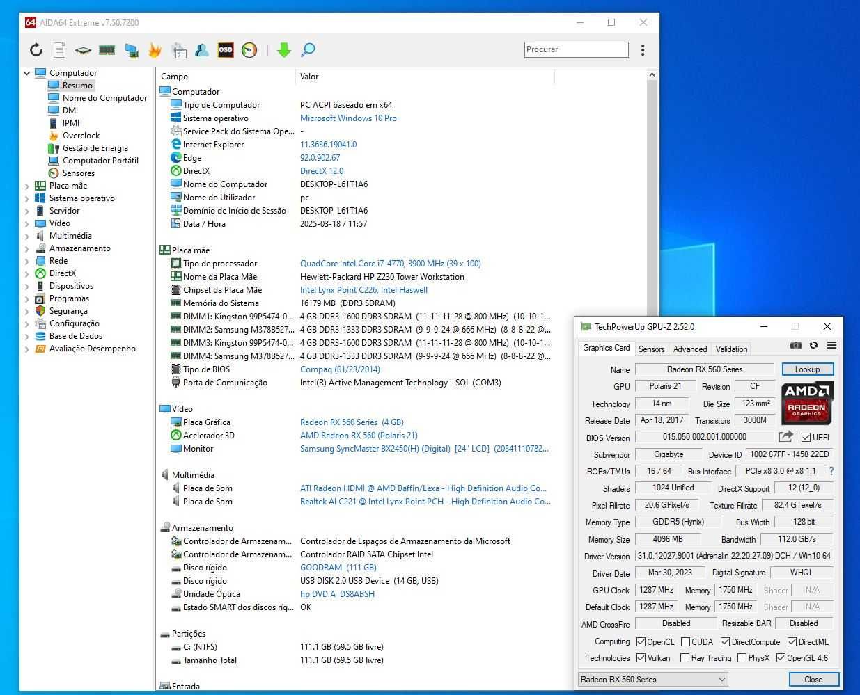 Torre Desktop HP i7