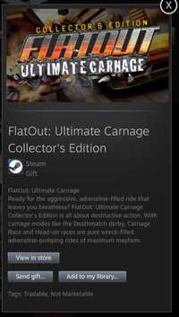 FlatOut: Ultimate Carnage Collector's Edition steam gift