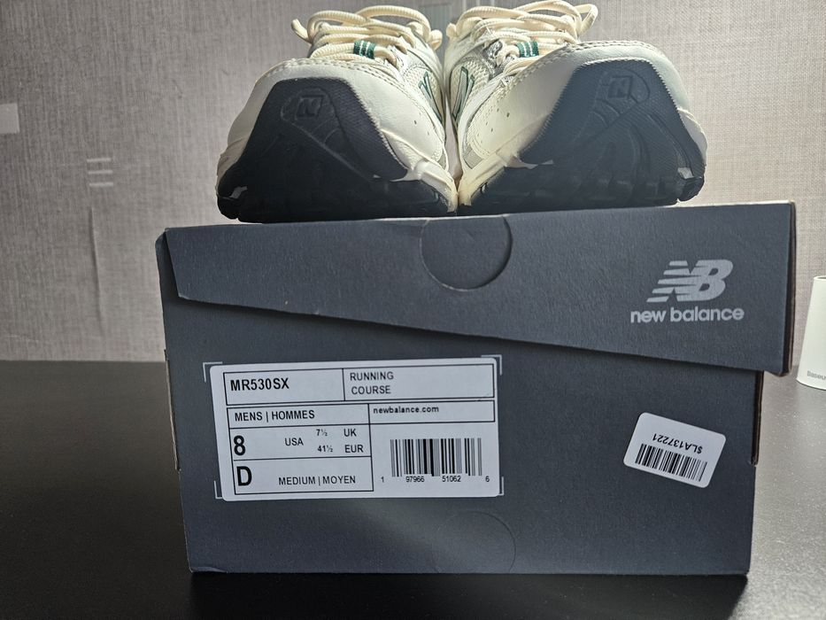 Оригінал New  Balance 530 MR530SX 41.5 (8) 26 см Білий/ Зелений