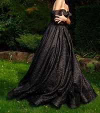 Випускне плаття (чорне, блискуче)