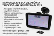 Nawigacja GPS SmartGPS TRUCK iGO – dla ciężarówek – Mapy 2025
