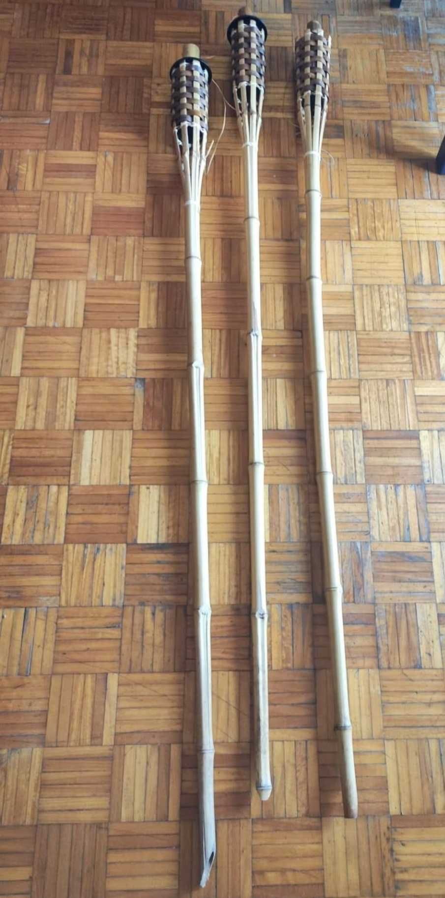 9 tochas de bambu