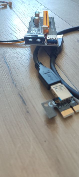 Адаптер-райзер Dynamode PCI-E x1 to 16x, 60 см USB 3.0 Cable SATA to 4