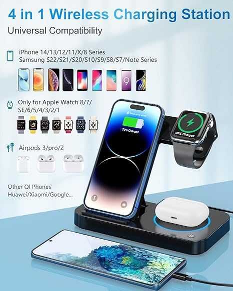 Bezprzewodowa ładowarka 4 w 1 iPhone