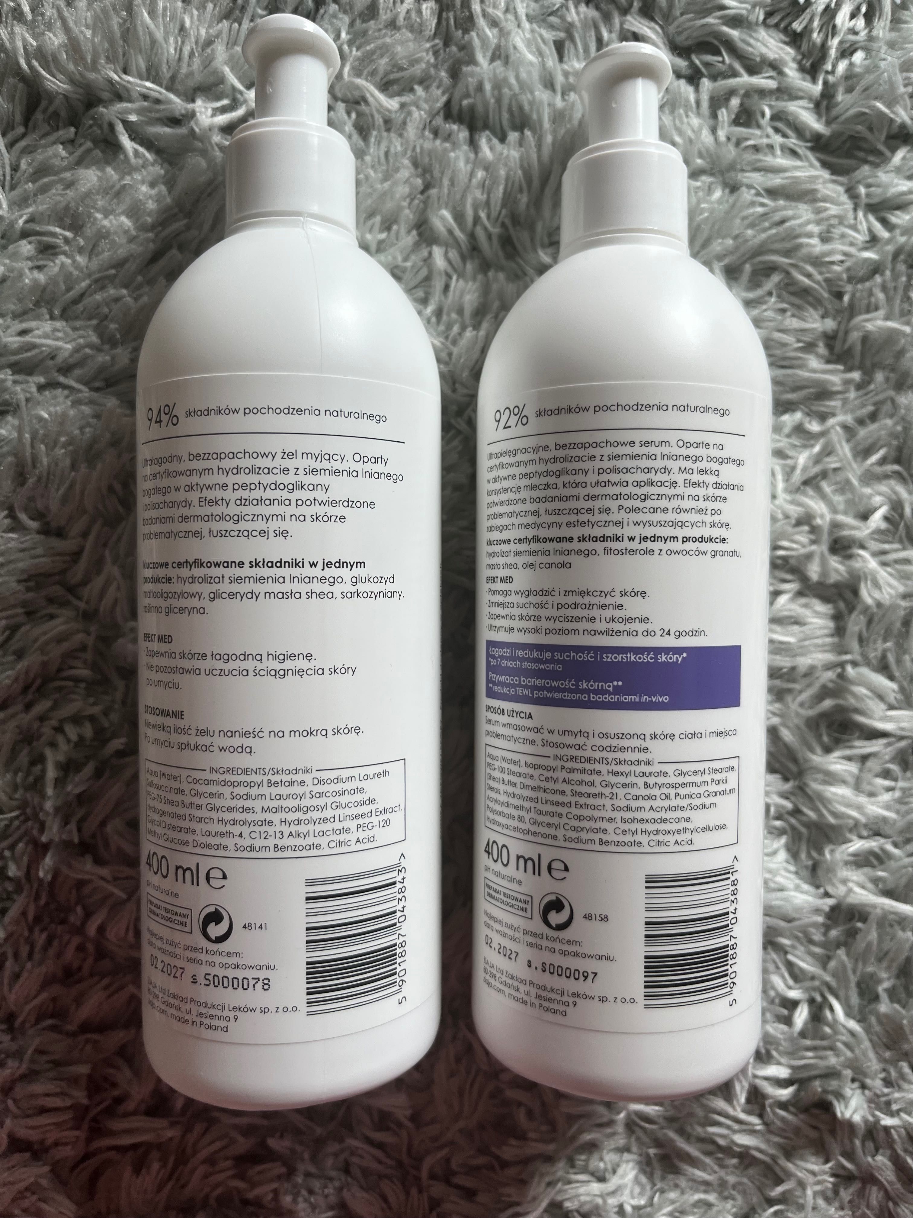 Ziaja Med zestaw żel i serum do ciała plus krem do twarzy SPF 20