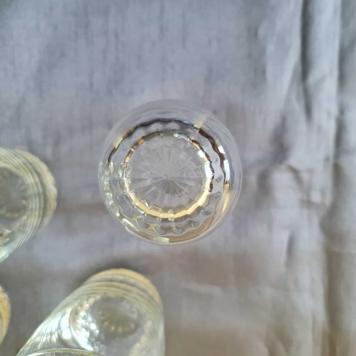 Szklanki "beczułki" . Okres PRL-u.