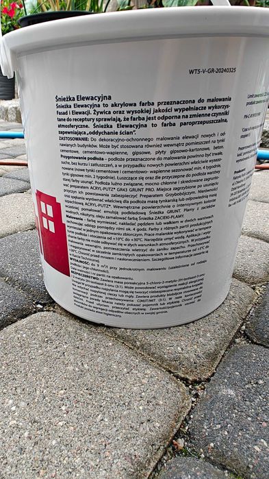 Farba Śnieżka - elewacyjna fasadowa, akrylowa 2.5 l - Grafitowy - Nowa