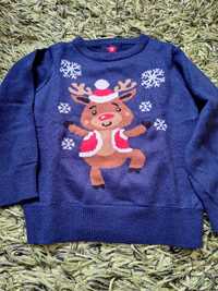 Sweterek świąteczny Rudolf dla chłopca 104