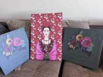 Conjunto 3 telas Frida Khalo