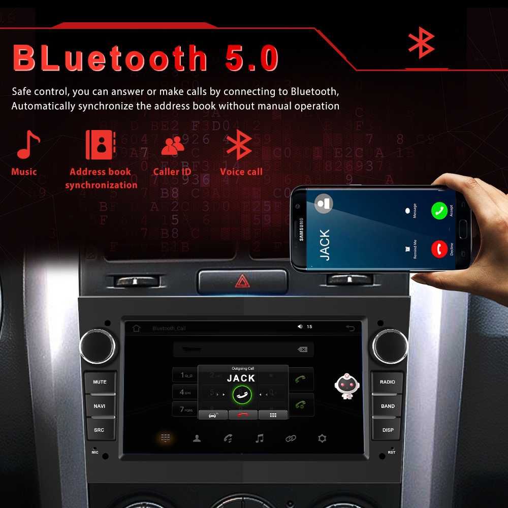 Rádio 7" Android 13 4+64GB 8-Core c/ CarPlay Opel Astra Corsa Vectra