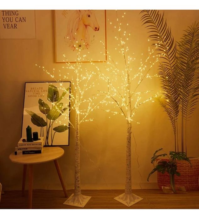 Новорічне освітлення береза Сніг LED теплий білий 1,5 метра