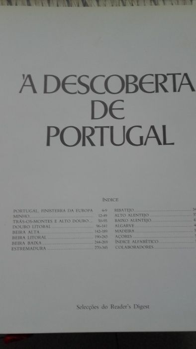 Livro "Á Descoberta de Portugal" Edição de 1982