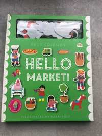 Książka Hello Market po angielsku filcowe figurki