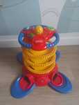 Spiralny tor z piłką solidny gruby plastik fisher price