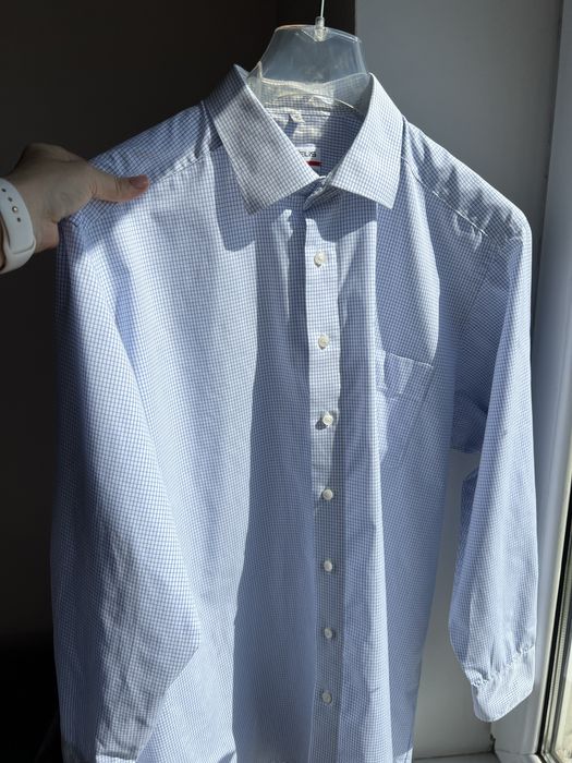 Рубашка мужская голубая р.52-54