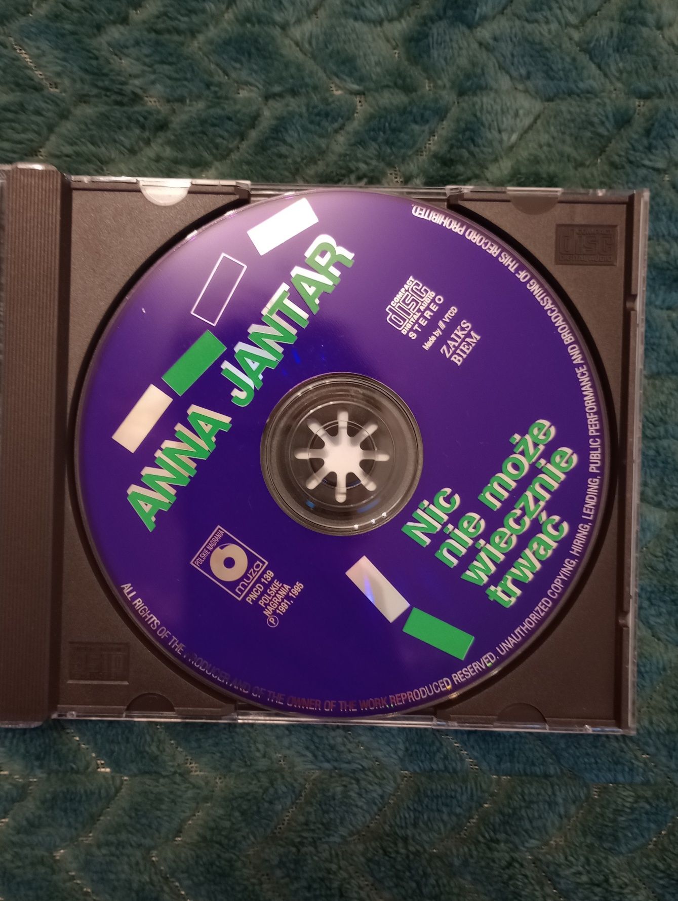 Anna Jantar CD Nic nie może wiecznie trwać - Muza 1991, 1995