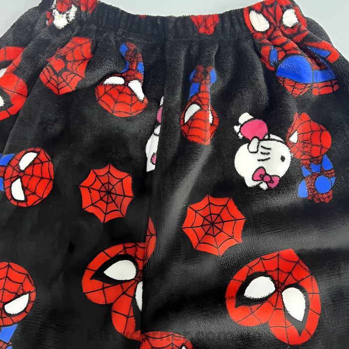 Плюшеві штани hello kitty&spiderman м'які штани з людиною павуком