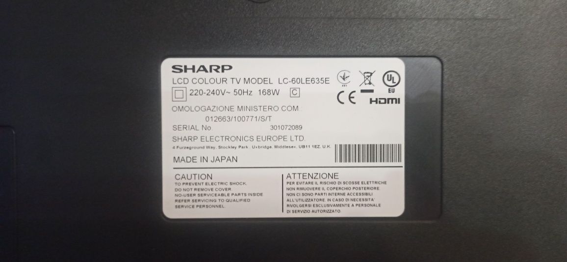 Led телевизор Sharp Lc-60le635e