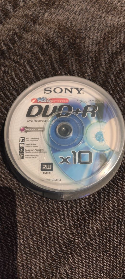 SONY - DVD+R 4.7GB Conjunto 10 unid. (120MIN)