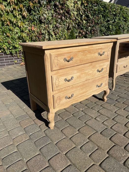 Komoda ludwikowska oczyszczona dąb Ludwik XV stylowa gięte nóżki