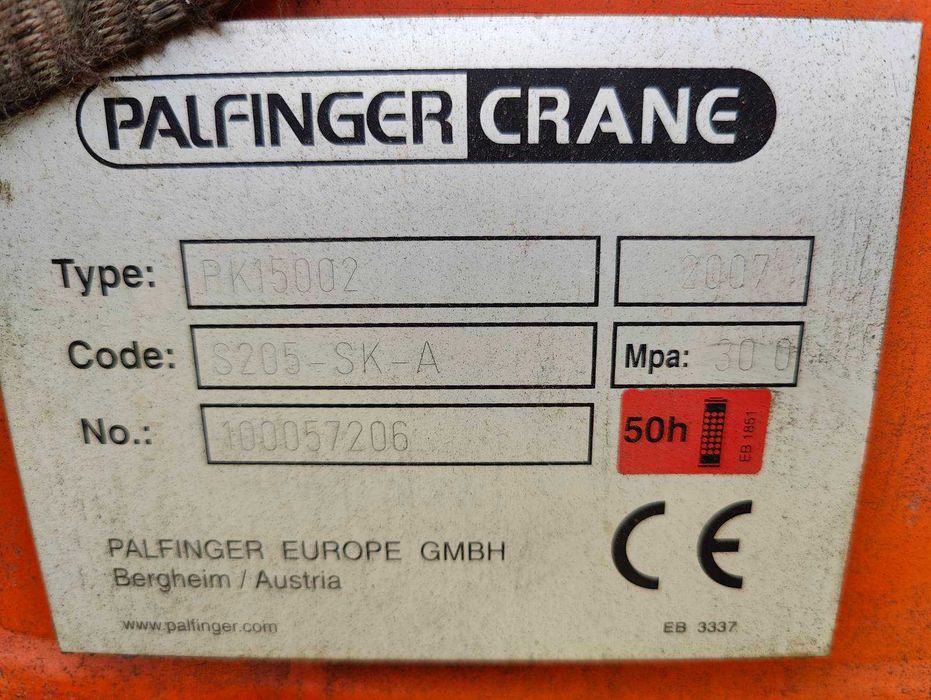 Кран маніпулятор Palfinger PK 15002  підйомник не Hiab і Atlas 6т 1,9м