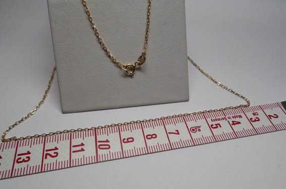 Złoty łańcuszek ankier 55 cm. 1,25 mm.