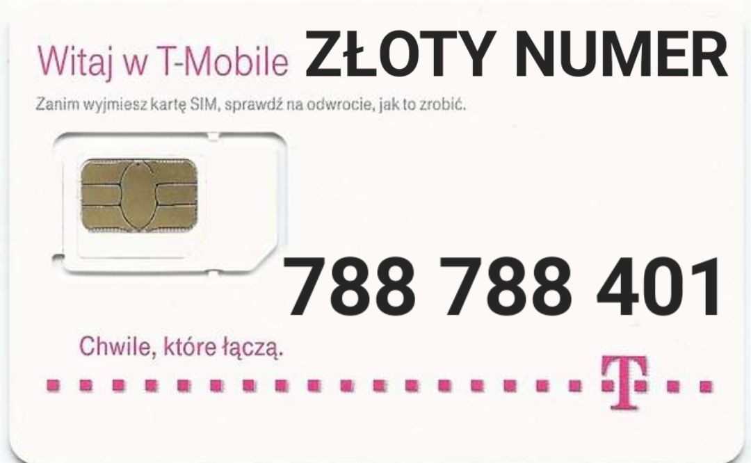 Złoty ŁATWY SIM starter Numer telefonu T-mobile