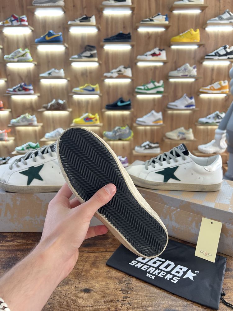 Кросівки Кеди GOLDEN GOOSE Super Star Logo White green
