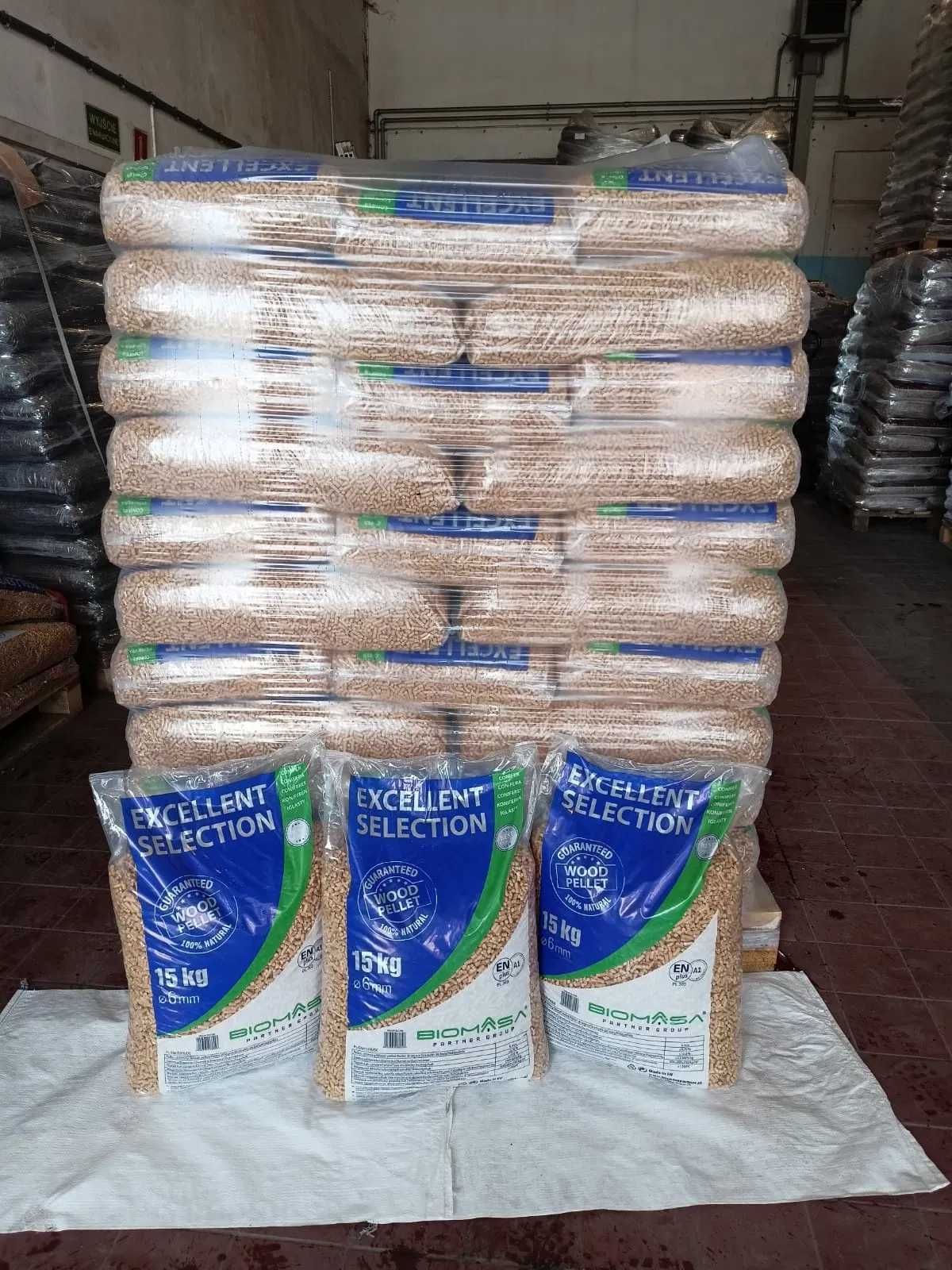 Pellet Excellent Selection ENplus A1 6mm paleta 975kg - Transport