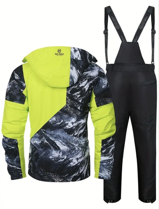 Зимовий новий чоловічий теплий костюм для лиж розмір М-L