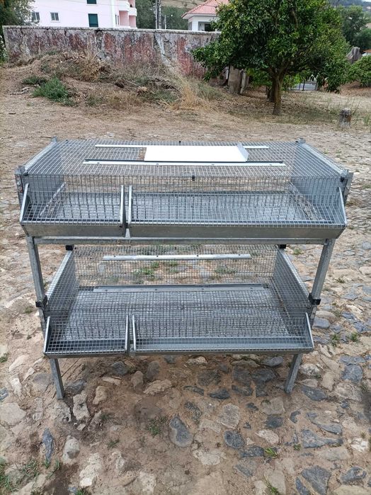 Duas (2) Jaulas de Engorda Codornizes (100x50x20cm)