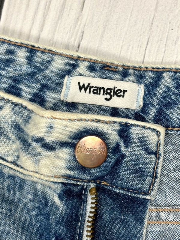 Wrangler Barrel Jeansy Damskie Straight Fit Wysoki Stan Logowane r. W3