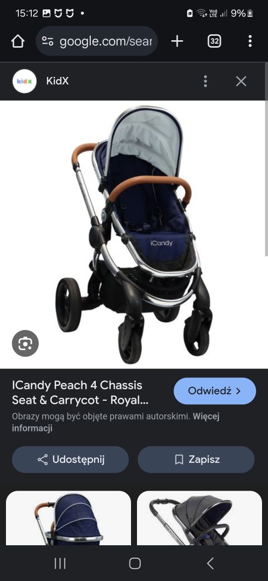 Wózek 2w1 icandy peach 3