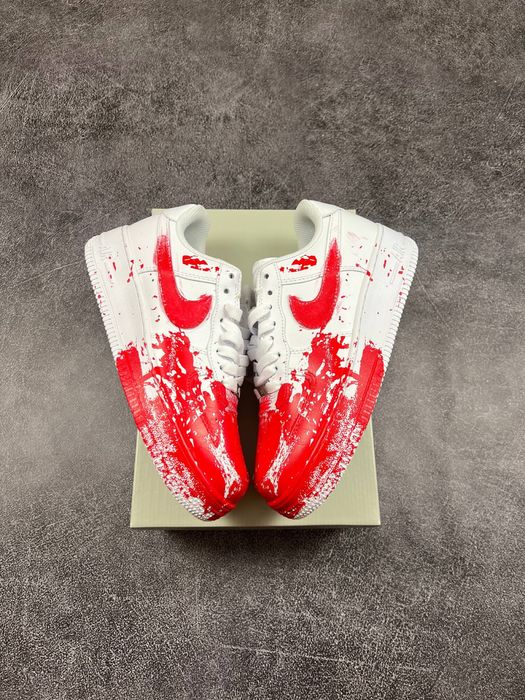 Nike Air Force Blood Custom White Red